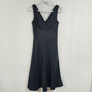 J Crew Sophia Silk Tricotine Dress in Black - Size 2